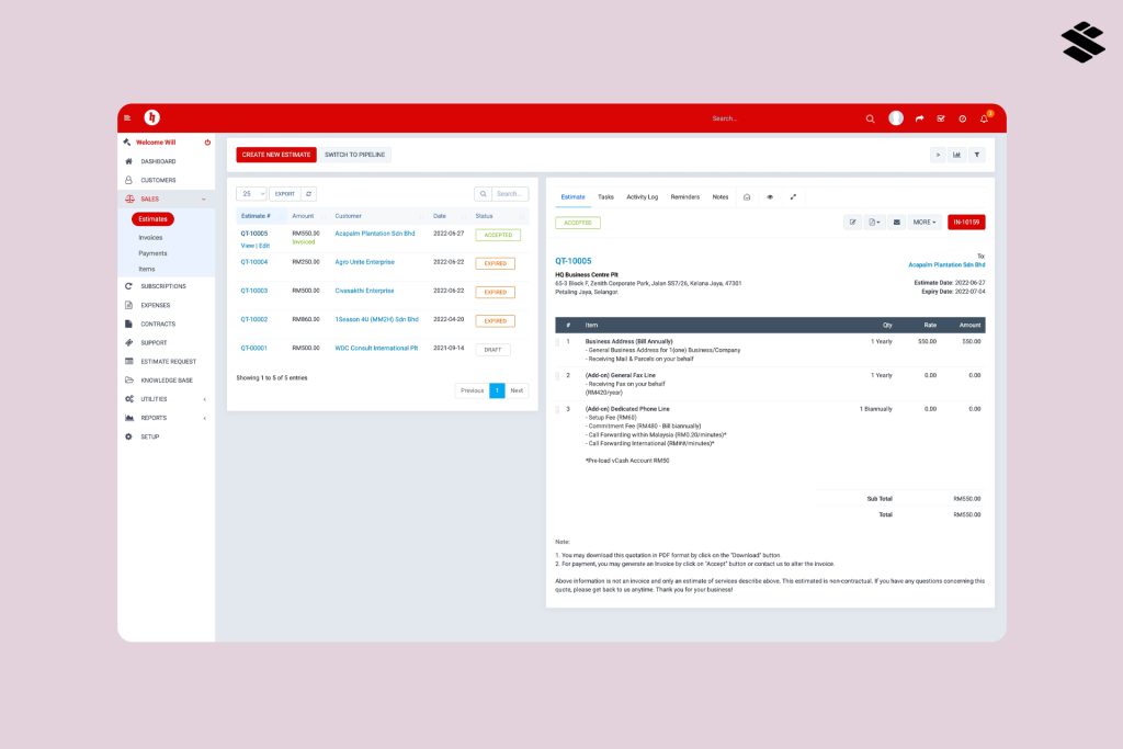 Simp crm estimate